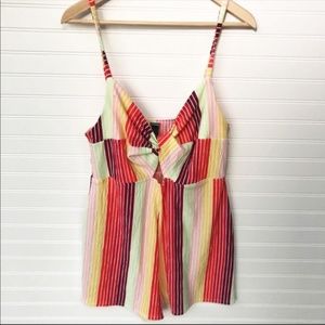 Wild Fable Rainbow Stripe Romper XS